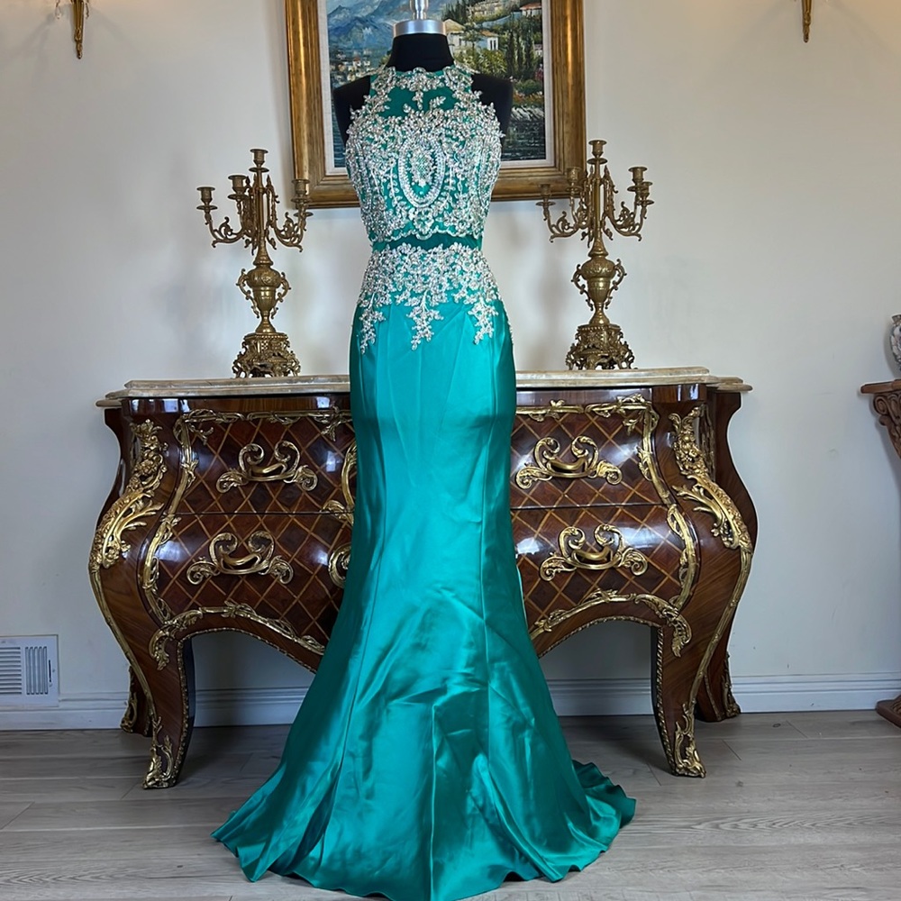 Meier Collection formal embroidery beaded evening prom dress